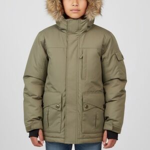* Pwdr Room Winter Ski Jacket Coat Size S Olive Green